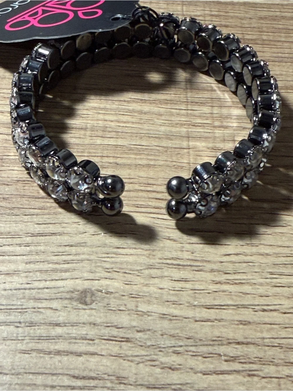 paparazzi Silver-Tone Double Row Crystal Bracelet